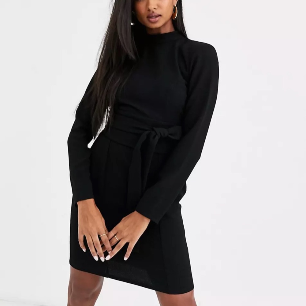 ASOS Mini Long-Sleeve Black Dress